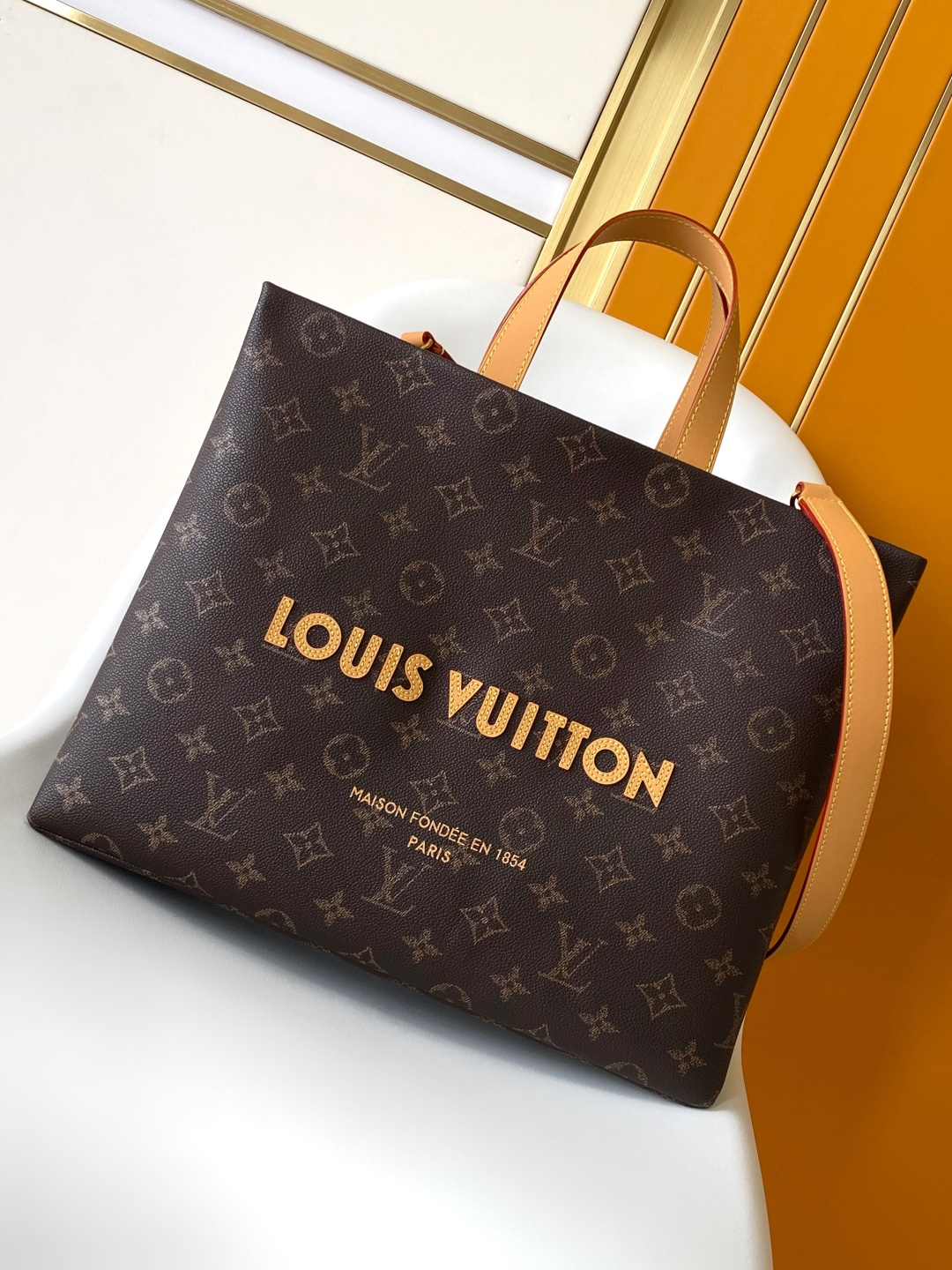 Louis Vuitton LV Classic Handbag Premium Canvas LV Logo Detail Everyday Carry Luxury Handbag